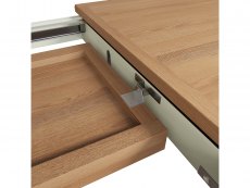 Kenmore Kenmore Patterdale 120cm White and Oak Butterfly Extending Wooden Dining Table (Flat Packed)