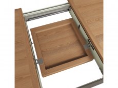 Kenmore Kenmore Patterdale 120cm White and Oak Butterfly Extending Wooden Dining Table (Flat Packed)