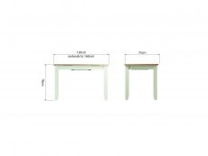 Kenmore Kenmore Patterdale 120cm White and Oak Butterfly Extending Wooden Dining Table (Flat Packed)