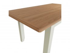 Kenmore Kenmore Patterdale 160cm White and Oak Butterfly Extending Wooden Dining Table (Flat Packed)