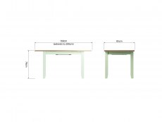 Kenmore Kenmore Patterdale 160cm White and Oak Butterfly Extending Wooden Dining Table (Flat Packed)
