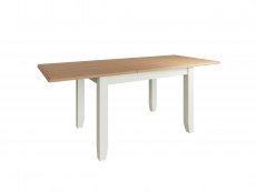 Kenmore Kenmore Patterdale 160cm White and Oak Butterfly Extending Wooden Dining Table (Flat Packed)