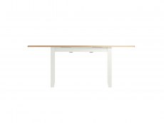 Kenmore Kenmore Patterdale 160cm White and Oak Butterfly Extending Wooden Dining Table (Flat Packed)