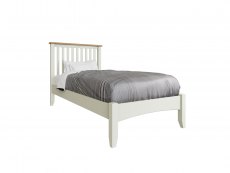 Kenmore Patterdale 3ft Single White and Oak Wooden Bed Frame
