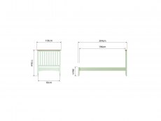 Kenmore Kenmore Patterdale 3ft Single White and Oak Wooden Bed Frame