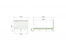 Kenmore Kenmore Patterdale 4ft6 Double White and Oak Wooden Bed Frame