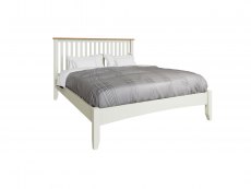Kenmore Patterdale 5ft King Size White and Oak Wooden Bed Frame