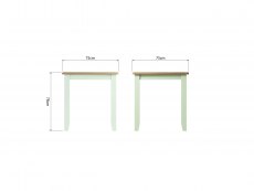 Kenmore Kenmore Patterdale 75cm White and Oak Compact Wooden Dining Table (Flat Packed)