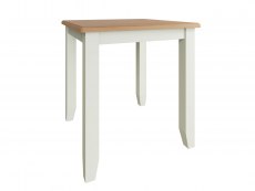 Kenmore Kenmore Patterdale 75cm White and Oak Compact Wooden Dining Table (Flat Packed)