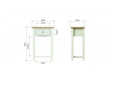 Kenmore Kenmore Patterdale White and 1 Drawer Tall Lamp Table (Assembled)