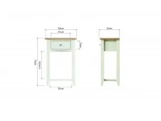 Kenmore Kenmore Patterdale White and 1 Drawer Tall Lamp Table (Assembled)