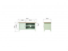 Kenmore Kenmore Patterdale White and Oak 1 Door TV Cabinet (Assembled)