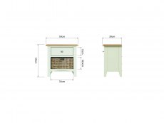 Kenmore Kenmore Patterdale White and Oak 1 Drawer Large Lamp Table (Assembled)