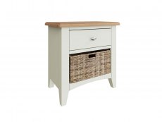 Kenmore Kenmore Patterdale White and Oak 1 Drawer Large Lamp Table (Assembled)