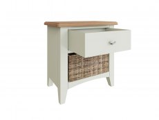 Kenmore Kenmore Patterdale White and Oak 1 Drawer Large Lamp Table (Assembled)