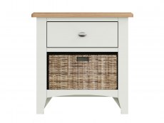 Kenmore Kenmore Patterdale White and Oak 1 Drawer Large Lamp Table (Assembled)