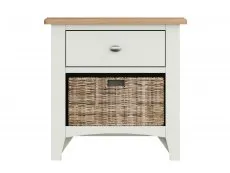 Kenmore Kenmore Patterdale White and Oak 1 Drawer Large Lamp Table (Assembled)
