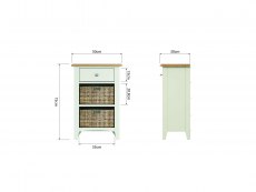 Kenmore Kenmore Patterdale White and Oak 1 Drawer Small Storage Unit (Assembled)