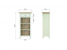 Kenmore Kenmore Patterdale White and Oak 1 Drawer Tall Storage Unit (Assembled)