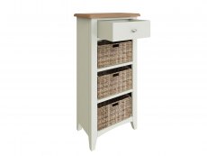 Kenmore Kenmore Patterdale White and Oak 1 Drawer Tall Storage Unit (Assembled)