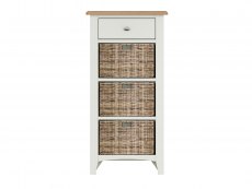 Kenmore Kenmore Patterdale White and Oak 1 Drawer Tall Storage Unit (Assembled)