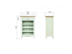 Kenmore Kenmore Patterdale White and Oak 1 Drawer Wine Cabinet (Assembled)