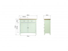 Kenmore Kenmore Patterdale White and Oak 2 Door 2 Drawer Sideboard (Assembled)