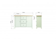 Kenmore Kenmore Patterdale White and Oak 2 Door 3 Drawer Large Sideboard (Assembled)