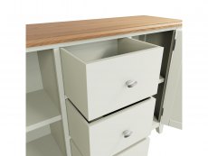 Kenmore Kenmore Patterdale White and Oak 2 Door 3 Drawer Large Sideboard (Assembled)