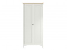 Kenmore Patterdale White and Oak 2 Door Double Wardrobe (Assembled)