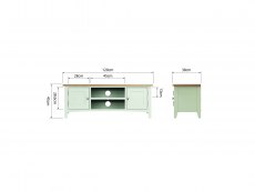 Kenmore Kenmore Patterdale White and Oak 2 Door Large TV Cabinet (Assembled)