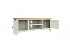 Kenmore Kenmore Patterdale White and Oak 2 Door Large TV Cabinet (Assembled)