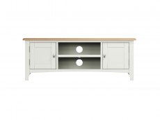 Kenmore Kenmore Patterdale White and Oak 2 Door Large TV Cabinet (Assembled)