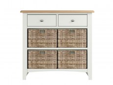 Kenmore Kenmore Patterdale White and Oak 2 Drawer Compact Sideboard (Assembled)