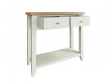 Kenmore Kenmore Patterdale White and Oak 2 Drawer Console Table (Flat Packed)
