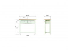 Kenmore Kenmore Patterdale White and Oak 2 Drawer Console Table (Flat Packed)