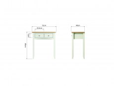 Kenmore Kenmore Patterdale White and Oak 2 Drawer Dressing Table (Flat Packed)