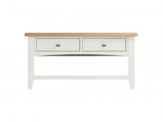 Kenmore Kenmore Patterdale White and Oak 2 Drawer Large Coffee Table (Flat Packed)
