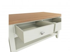 Kenmore Kenmore Patterdale White and Oak 2 Drawer Large Coffee Table (Flat Packed)