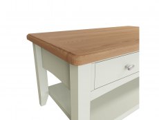 Kenmore Kenmore Patterdale White and Oak 2 Drawer Large Coffee Table (Flat Packed)