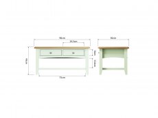 Kenmore Kenmore Patterdale White and Oak 2 Drawer Large Coffee Table (Flat Packed)