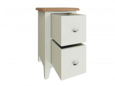 Kenmore Kenmore Patterdale White and Oak 2 Drawer Small Bedside Cabinet (Assembled)