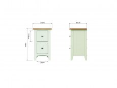Kenmore Kenmore Patterdale White and Oak 2 Drawer Small Bedside Cabinet (Assembled)