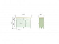Kenmore Kenmore Patterdale White and Oak 3 Door 2 Drawer Large Sideboard (Assembled)