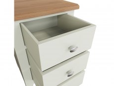 Kenmore Kenmore Patterdale White and Oak 3 Drawer Large Bedside Cabinet (Assembled)