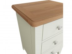 Kenmore Kenmore Patterdale White and Oak 3 Drawer Large Bedside Cabinet (Assembled)