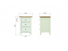 Kenmore Kenmore Patterdale White and Oak 3 Drawer Large Bedside Cabinet (Assembled)