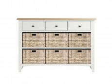 Kenmore Kenmore Patterdale White and Oak 3 Drawer Sideboard (Assembled)