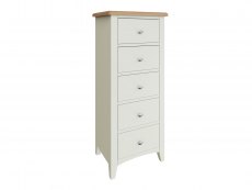 Kenmore Kenmore Patterdale White and Oak 5 Drawer Tall Narrow Chest of Drawers (Assembled)