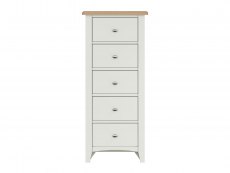 Kenmore Kenmore Patterdale White and Oak 5 Drawer Tall Narrow Chest of Drawers (Assembled)